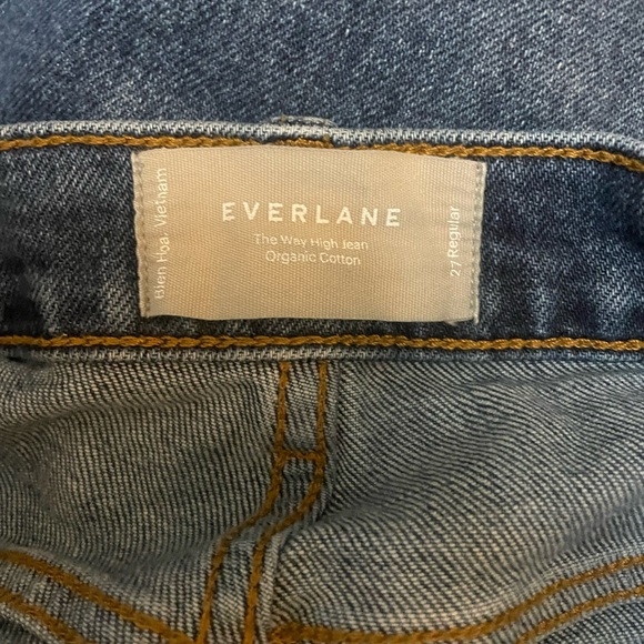 Everlane Women's High Rise Jeans - Dark Blue - Picture 4 of 6